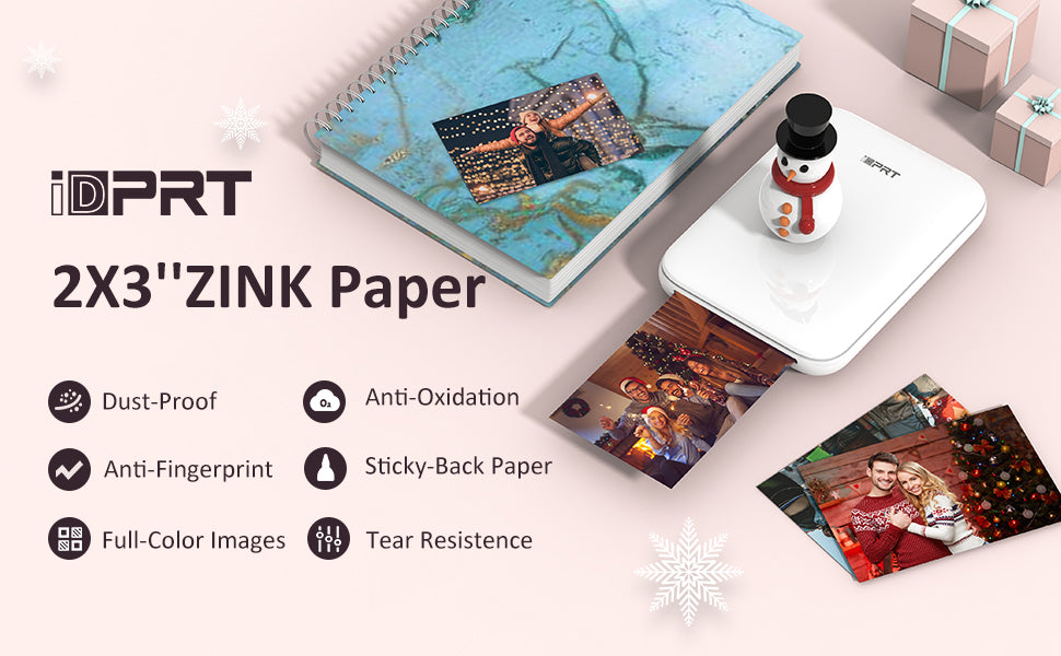 iDPRT Zink photo paper 2X3'' (20 sheets), Compatible with all Zink pho –  shop.idprt