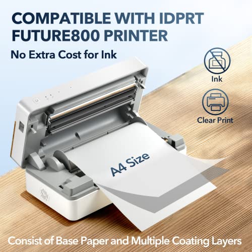 iDPRT Future800 A4 Thermal Printer, Portable Printer with 300dpi Resolution
